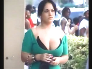 Streetscene Big Boob Girl