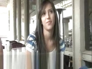 April _ Amateur Babe Flashing Her Tits And Acting Naughty