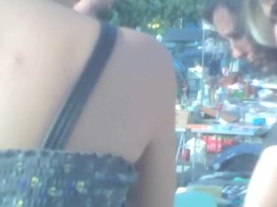 Candid Downblouse Of The Amateur Fem In The Street