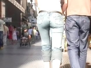 Blonde Babe In Street Candid Video