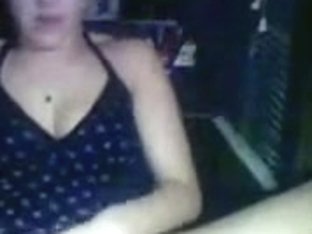 Teen In A Polka Dot Dress Strokes Her Cunt On Live Chat
