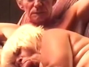 Granny Is Engulfing Grandpas Pecker Untill This Chab Shoot Out His Goo In Her Face Hole