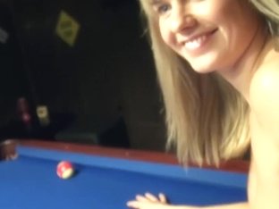 Hot booty on the Pool Table