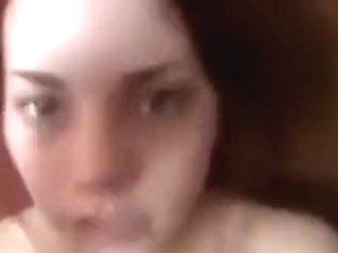 Red hair painted girl handles the cock well