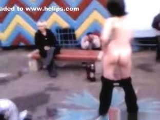 Russian Girl Dances Naked In Public