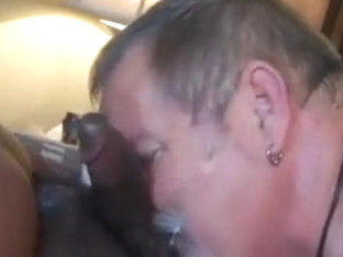 Daddy bear eats black bear cum