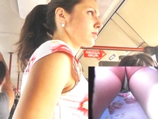 Most Good upskirt closeups from the transport