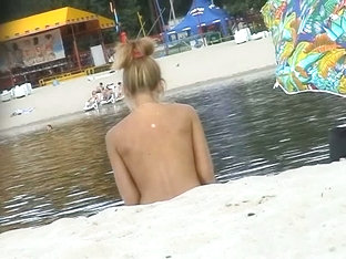 Gorgeous Blonde Babes Caught At The Beach By Hidden Cam