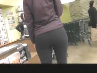 Woman With Nice Ass In Black Leggings