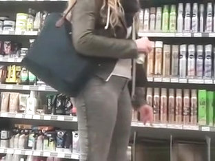 Tight Jeans Girl At Supermarket