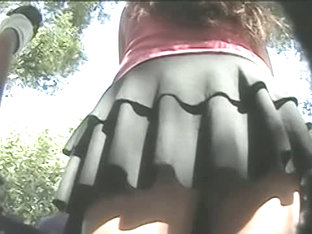 Bare Ass Upskirt Voyeur Video In The Park During A Manifestation