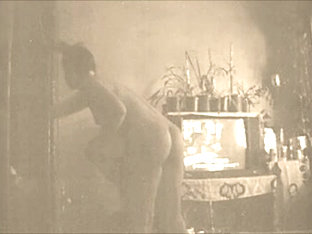 A vintage slutty wife cleaning after gangbang