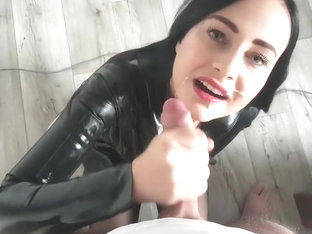 Brunette In Latex Sucks That Dick