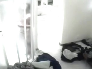 Hotel security cam boys shower