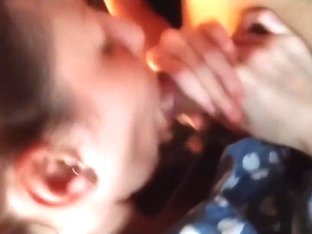 Giving him a bj in advance of going out with the beauties