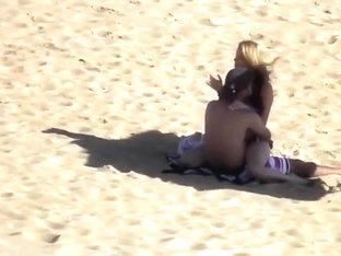 Hidden Cam Scene With A Couple Banging In The Cowgirl Pose On A Beach