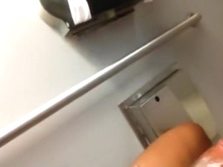 Engulfing Dark Pecker In A Public Crapper