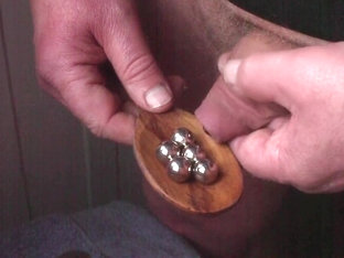 Wooden spoon foreskin with 7 ball bearings