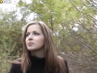 Wonderful Teen Slut Abi Sucks Cock For Money In The Forest