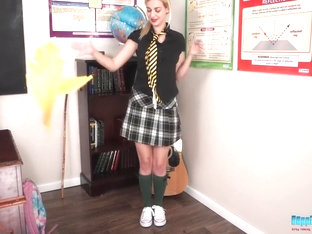Young College Student Shows Her Sweet Pussy In School