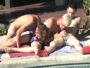 Pool twinks get hard and horny