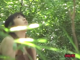 Japanese girl stripped nude and touched in the woods