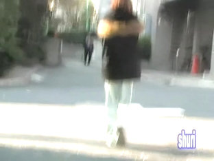 Japanese Chick Sharked In The Middle Of A Lonely Road