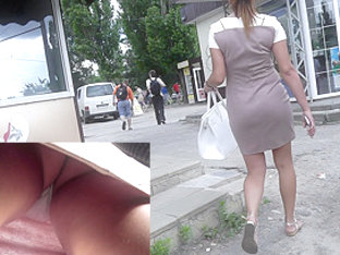 Upskirt Spy Camera Gets Under The Super Tight Skirt