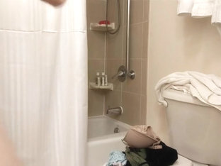 Wife On The Toilet  Showering  Bathroom Hidden Cam
