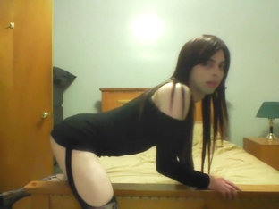 Amazing Amateur Shemale movie with Solo, Lingerie scenes