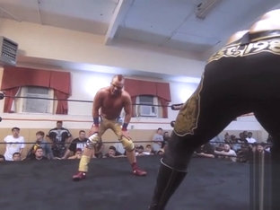 Amazing Red, the British champ, pile drives my boy Ricochet and the stud