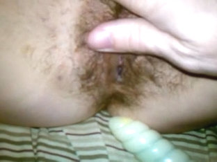 Gina masturbates with her sex toy