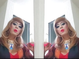 sissy girl niclo sexy heavy makeup after masturbation