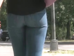 Ass In Jeans Close Up
