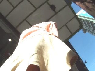 Woman upskirt public video shows her big ass in red thong