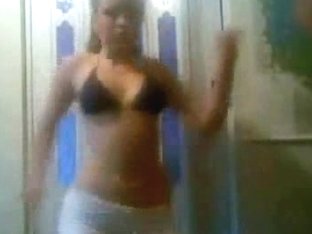 Hot Brunette With Perfect Body Dancing In The Shower