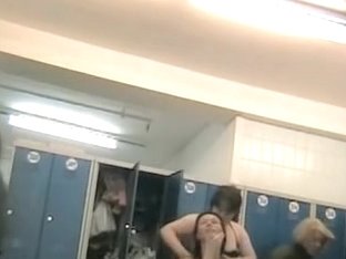 Woman With Fat Belly Also Shows Tits And Cunt In Change Room