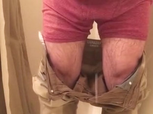 Male self piss shower and masturbation