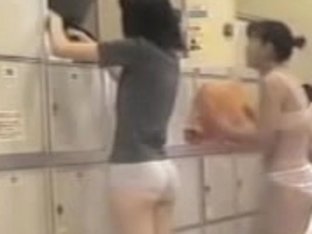 Asian Changing Room Girl Unaware Booty Hot Teasing