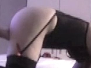 Garters and stockings wife from behind