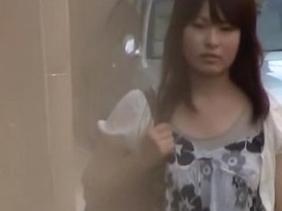 Street Sharking Of A Cute Japanese Girl Wearing A Dress