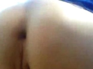 Brunette slut's anal was invaded greedily by a giant dildo