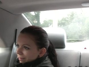 Euro Redhead Wanks And Fucks In Taxi