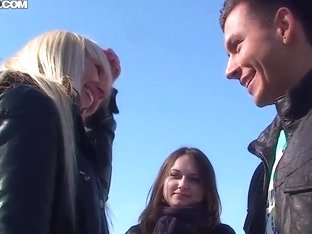 Winter Vacation Starts With A Blowjob By A College Blonde