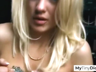 A Blonde Bombshell Amazing Pov Style Tiny Dick Blowjob