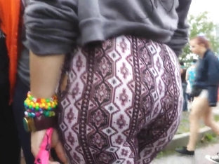 Big ass slut in tight leggings purple design