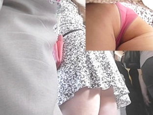 Cute Mother I'd Like To Fuck Upskirt With Pink Cotton Panty