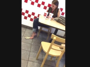 Candid Flip Flop Danglin So Good At Five Guys(she Knew)