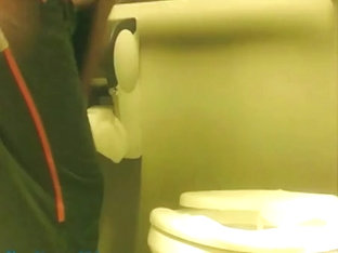 Girl sat pissing on toilet and flashed the booty view