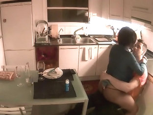 Hidden cam caught daughter ride her boy